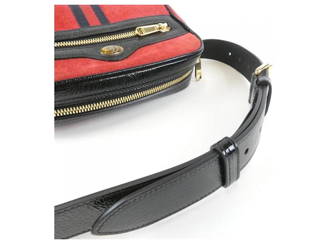 Borsa Gucci Ophidia Nera e Rossa Nero Rosso - vista 6