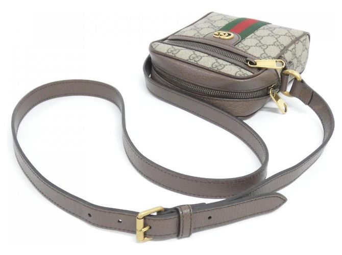 Borsa a tracolla Gucci Ophidia Marrone Beige - vista 6