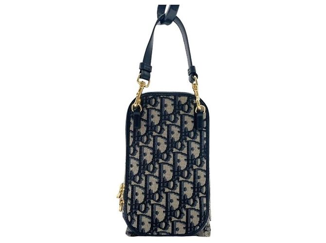 Borsa a tracolla Christian Dior Trotter Blu - vista 2