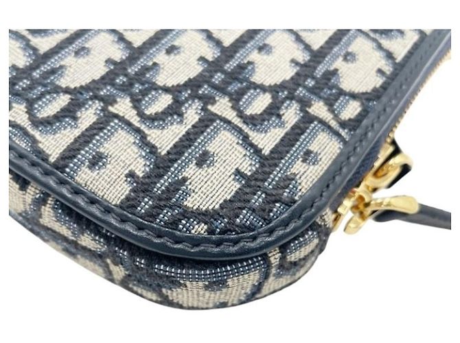Borsa a tracolla Christian Dior Trotter Blu - vista 4