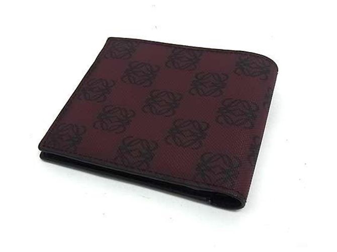 Portafoglio Bifold per Monete Loewe Anagram Nero Bordò - vista 2