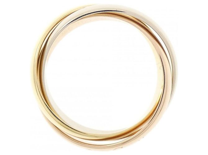 Anello Cartier Trinity in oro rosa bianco e giallo D'oro - vista 2