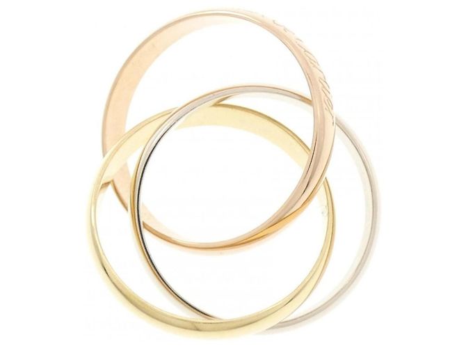Anello Cartier Trinity in oro rosa bianco e giallo D'oro - vista 3