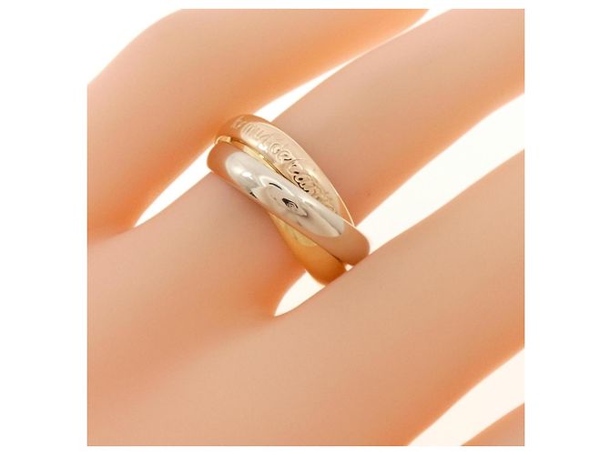 Anello Cartier Trinity in oro rosa bianco e giallo D'oro - vista 4