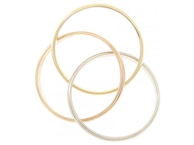 Anello Cartier Trinity in oro bianco, giallo e rosa D'oro - vista 3