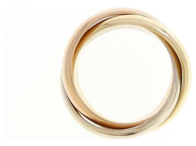Anel Cartier Trinity em ouro rosa branco e amarelo Dourado - vista 2