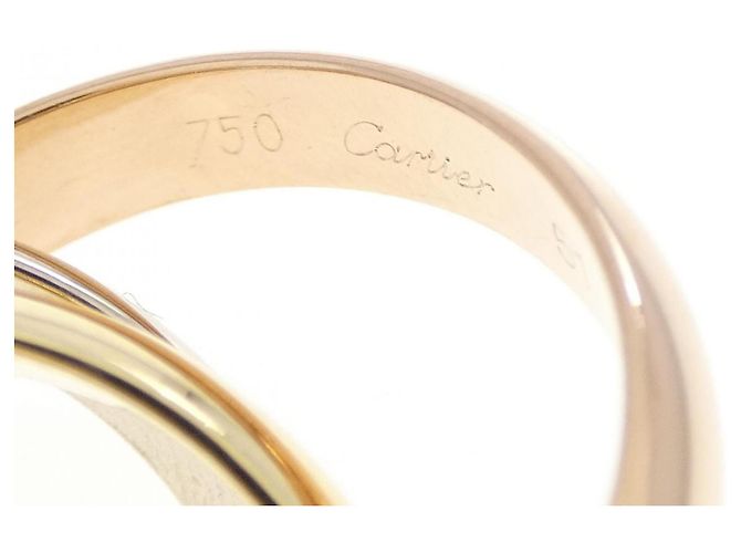 Anel Cartier Trinity em ouro rosa branco e amarelo Dourado - vista 4