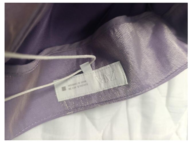 Zara Satin Weitbeinhose im Pareo-Stil mit Schleife - Ansicht 13