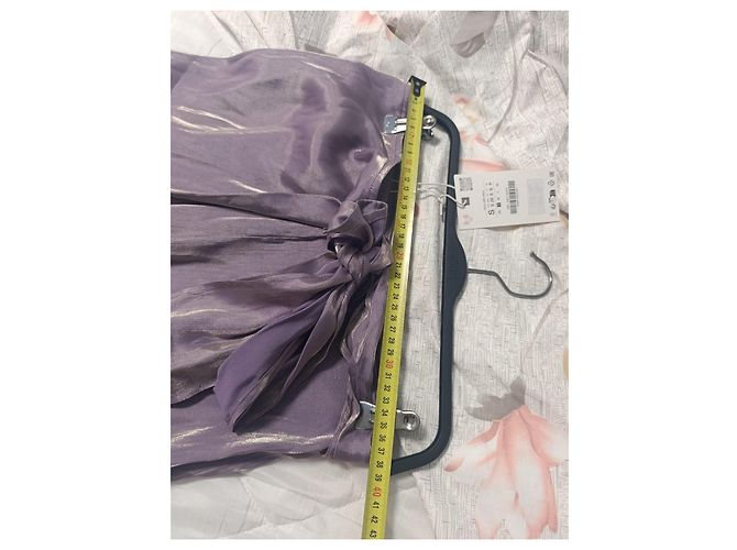 Zara Satin Weitbeinhose im Pareo-Stil mit Schleife - Ansicht 15