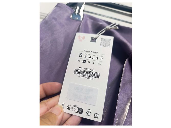 Zara Satin Weitbeinhose im Pareo-Stil mit Schleife - Ansicht 16