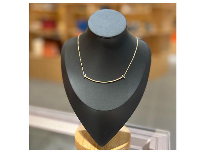 Tiffany & Co. Collana T Smile oro rosa 18k D'oro - vista 3