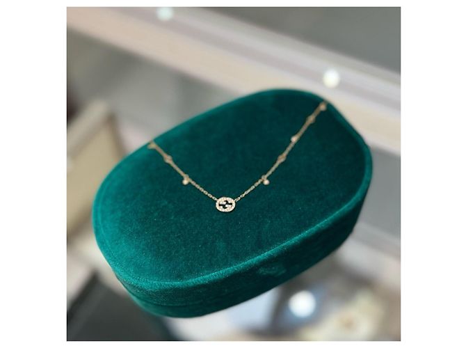 Collana Gucci Interlocking G Oro Giallo 18K Diamanti D'oro - vista 3