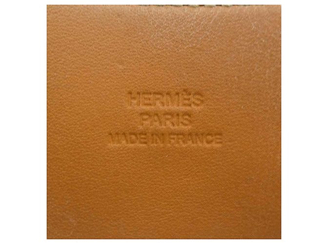 Hermès Bracciale Charm Hermes in Oro e Pelle Rossa Rosso D'oro - vista 11