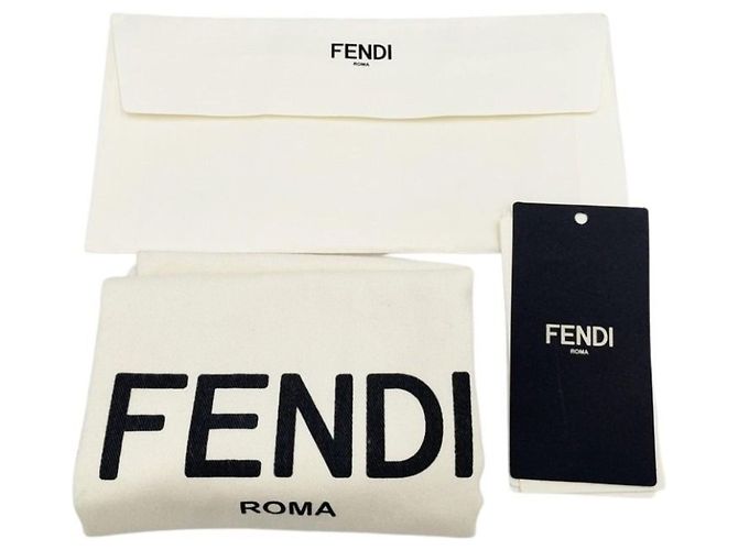 Fascia in pelliccia marrone con stampa Zucca FENDI - vista 6