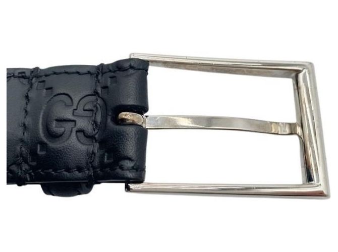 Gucci Herren-Standardgürtel aus schwarzem Leder - Ansicht 3
