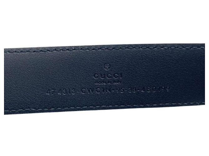 Gucci Herren-Standardgürtel aus schwarzem Leder - Ansicht 6