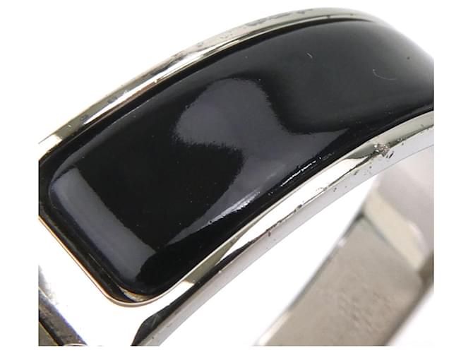 Hermès Bracciale Rigido Hermes Clic Clack Nero Argento - vista 7