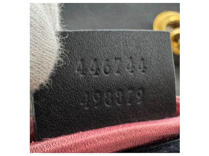 Borsa a tracolla Gucci GG Marmont in velluto Nero - vista 13