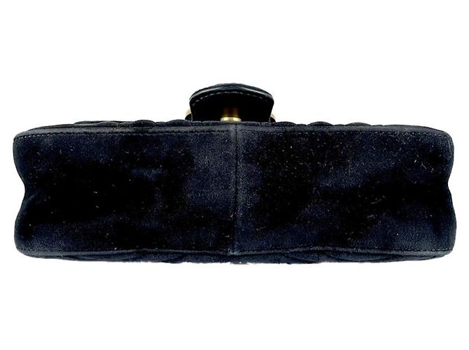 Borsa a tracolla Gucci GG Marmont in velluto Nero - vista 4