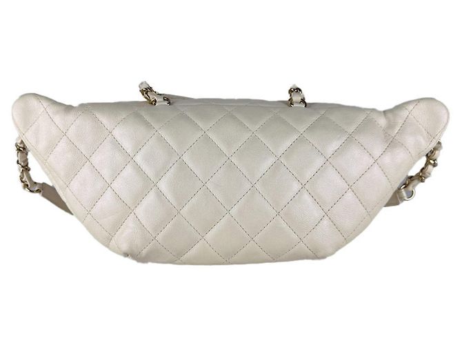 Borsa a vita/Borsa a tracolla Chanel in pelle avorio Crudo - vista 3