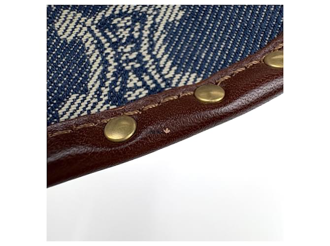 Céline Borsa a tracolla Celine Paris Macadam Marrone Blu - vista 3