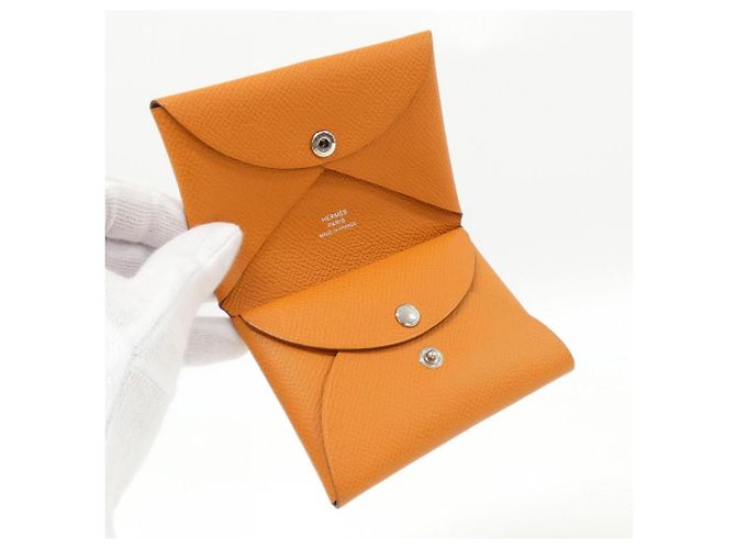 Hermès Monedero Hermes Calvi Duo Naranja - vista 3