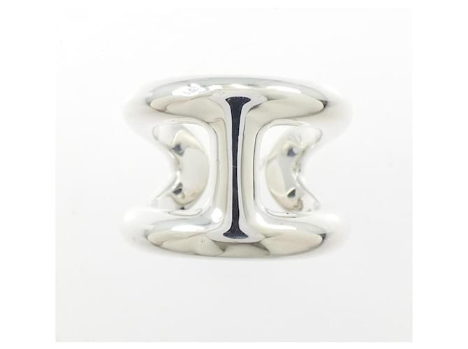 Hermès Osmo's breiter Silberring - Ansicht 2