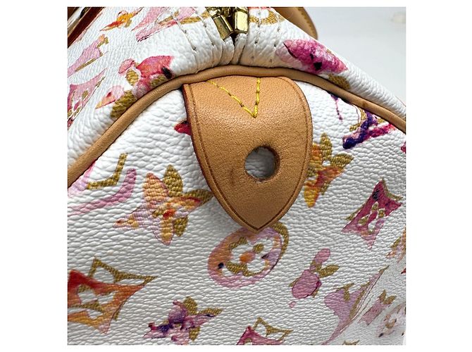 Borsa a mano Louis Vuitton Speedy 35 Bianco - vista 4