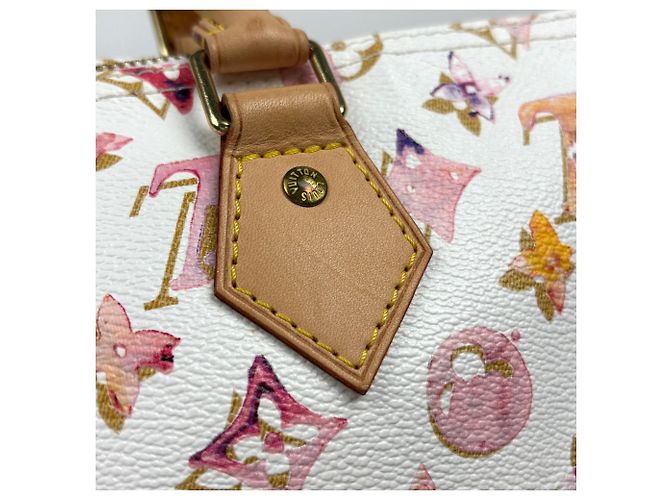 Borsa a mano Louis Vuitton Speedy 35 Bianco - vista 5