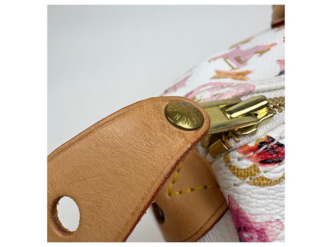 Borsa a mano Louis Vuitton Speedy 35 Bianco - vista 6