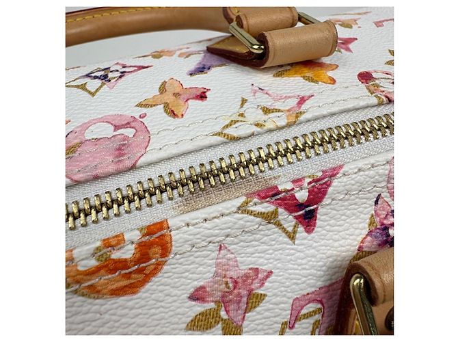Borsa a mano Louis Vuitton Speedy 35 Bianco - vista 7