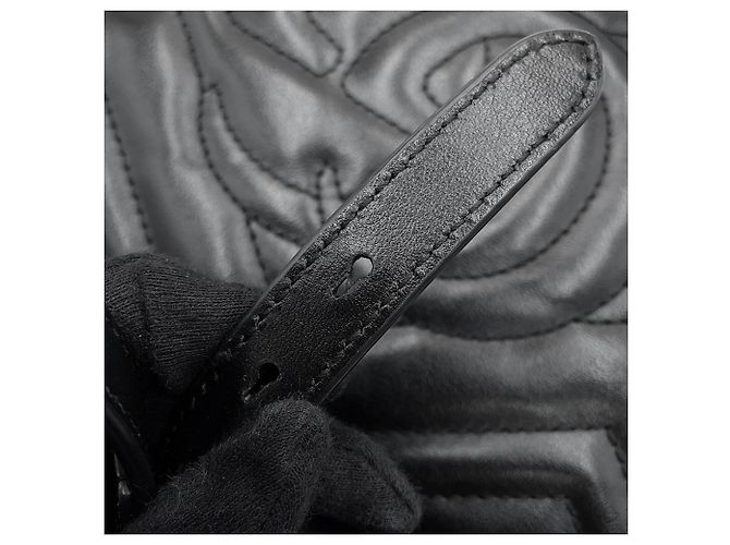 Borsa a tracolla con catena Gucci GG Marmont Matelassé Small Nero - vista 15