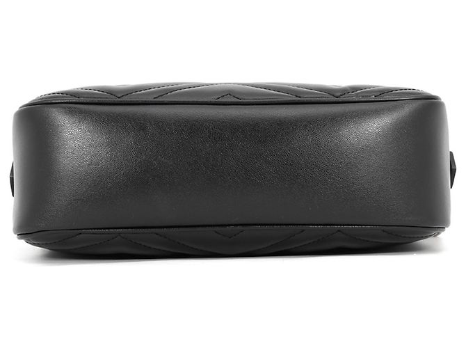 Borsa a tracolla con catena Gucci GG Marmont Matelassé Small Nero - vista 3