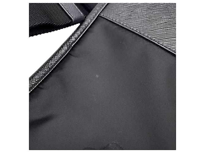 Borsa a tracolla Prada in nylon nero - vista 10