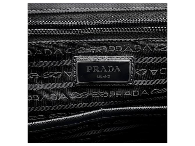 Borsa a tracolla Prada in nylon nero - vista 13