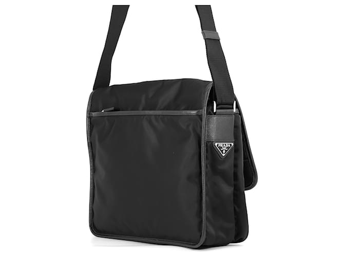 Borsa a tracolla Prada in nylon nero - vista 2