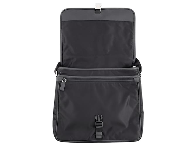 Borsa a tracolla Prada in nylon nero - vista 5