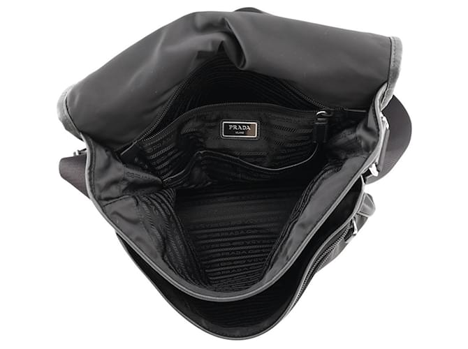 Borsa a tracolla Prada in nylon nero - vista 6