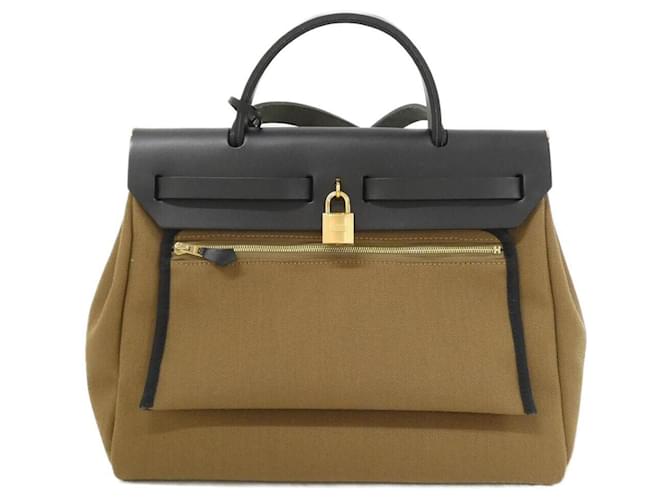 Hermès Borsa Hermes Air Zip Marrone Nero - vista 2