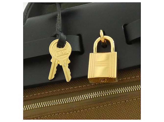 Hermès Borsa Hermes Air Zip Marrone Nero - vista 4