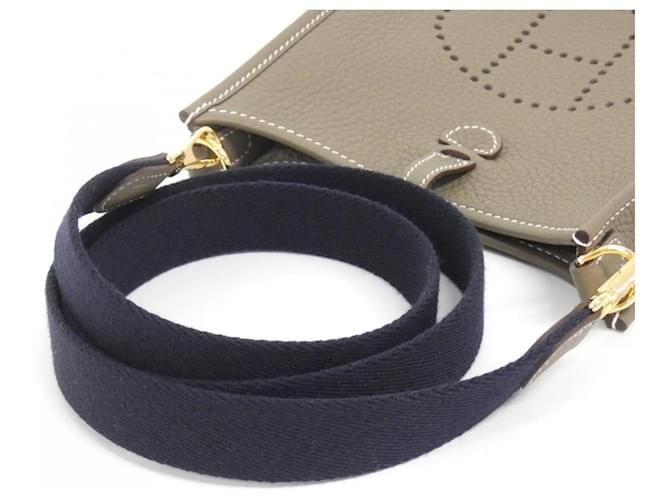 Hermès Borsa a tracolla Hermes Evelyne Amazon Blu Taupe - vista 4