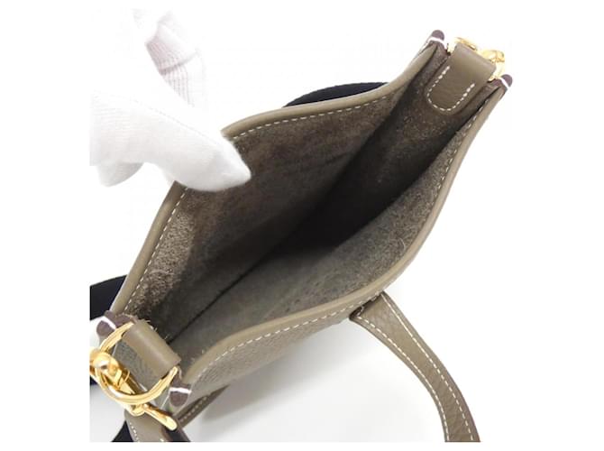 Hermès Borsa a tracolla Hermes Evelyne Amazon Blu Taupe - vista 5