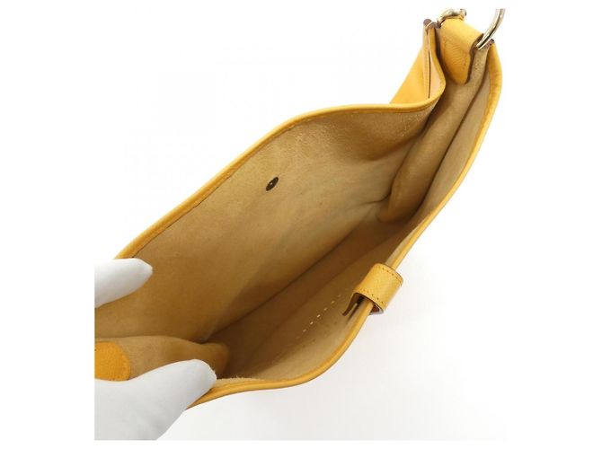Hermès Borsa a tracolla Hermes Evelyne GM Giallo - vista 7