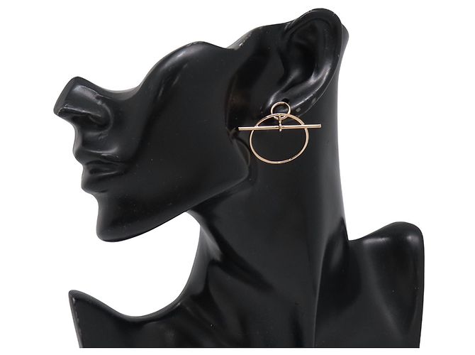 Hermès Pendientes Hermes Loop Echappé PM Dorado - vista 4