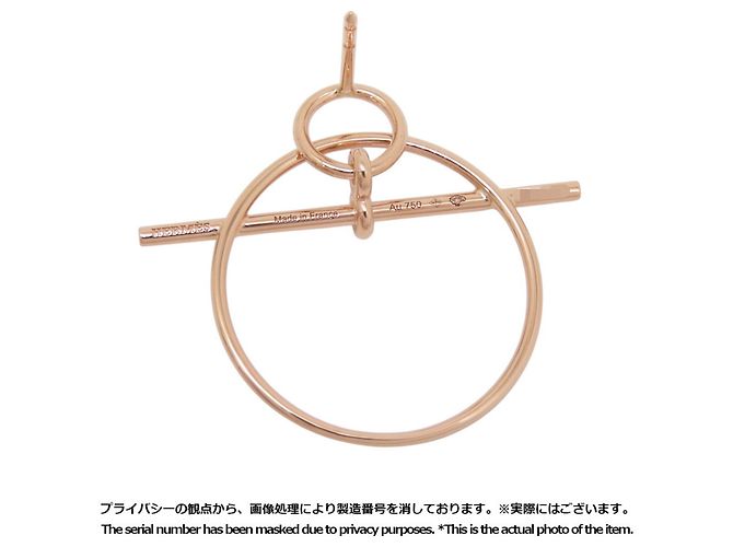 Hermès Pendientes Hermes Loop Echappé PM Dorado - vista 7