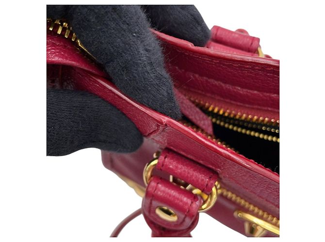 Borsa Balenciaga Classic Metallic Edge Mini City Bordò - vista 10