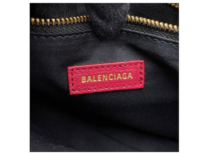Borsa Balenciaga Classic Metallic Edge Mini City Bordò - vista 16