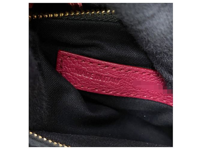 Borsa Balenciaga Classic Metallic Edge Mini City Bordò - vista 17