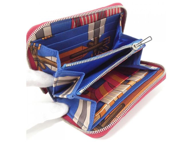 Silk In Hermès Monedero Hermes Silk'in Coin Purse Roja - vista 5