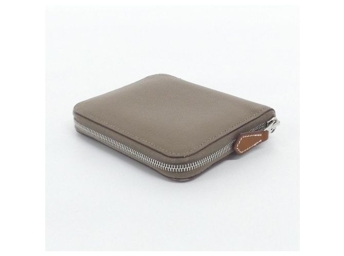 Hermès Hermes Mervilleuses Lanternes Silk In Compact Wallet 086387CK Azul Gris pardo - vista 2